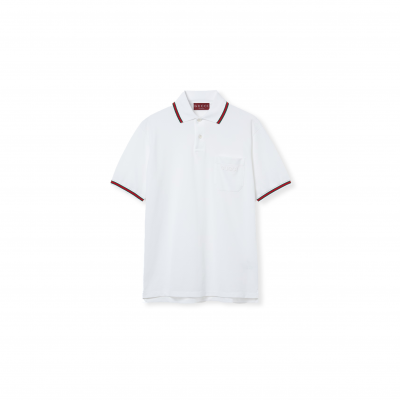 GUCCI COTTON POLO SHIRT WITH EMBROIDERY 795174